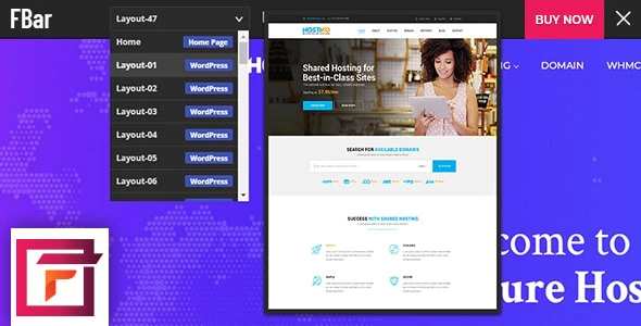FBar – Responsive WordPress Demo Switch Bar Plugin